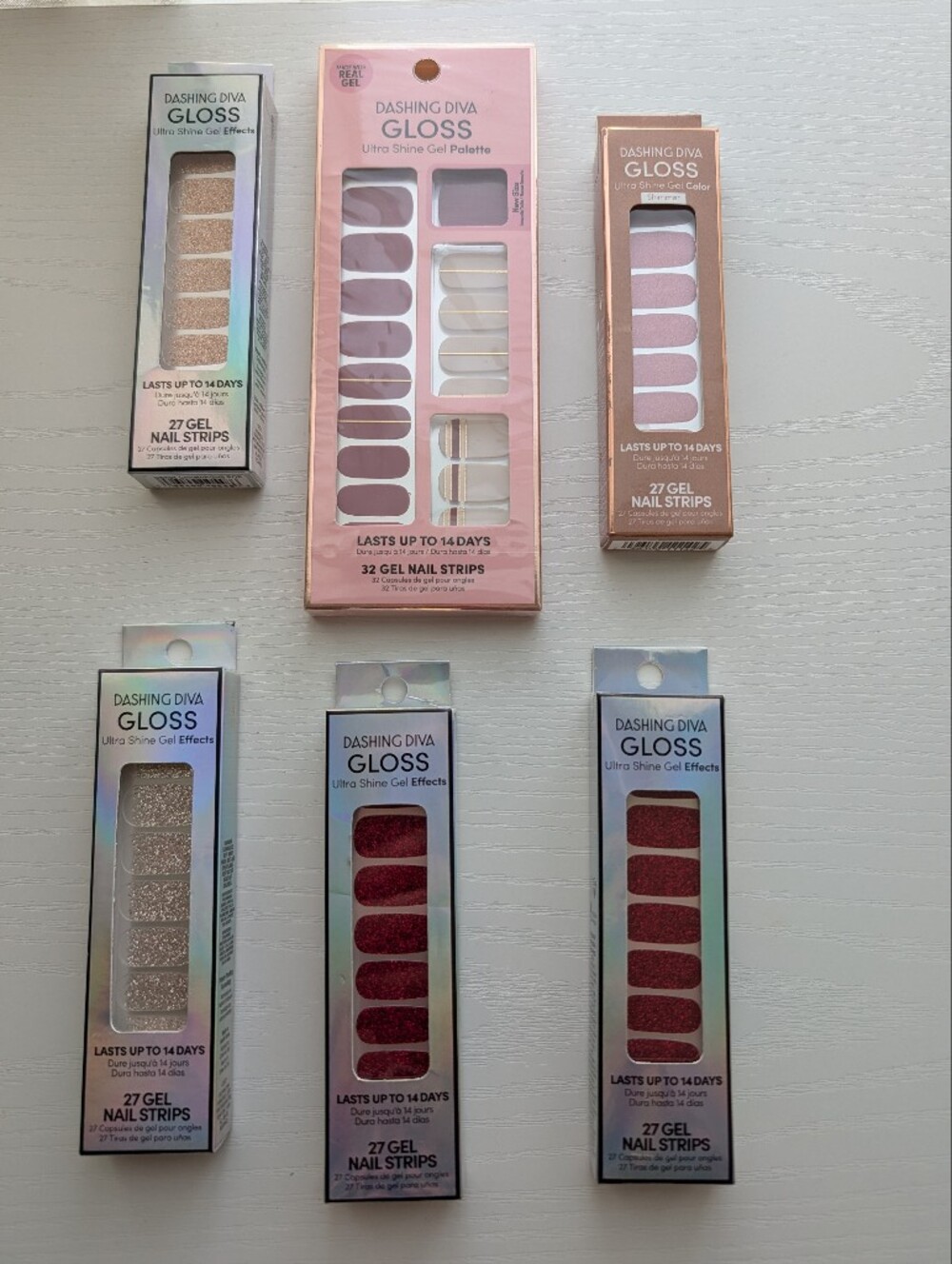 Dashing Diva Gloss Gel Nail Strips Bundle Lot of 6 New